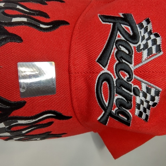 Golden Lion Racing Cap Checkerboard Flames - Picture 2 of 6